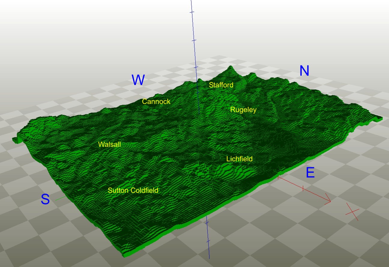 3D Relief Model of the proposed Biosphere Reserve